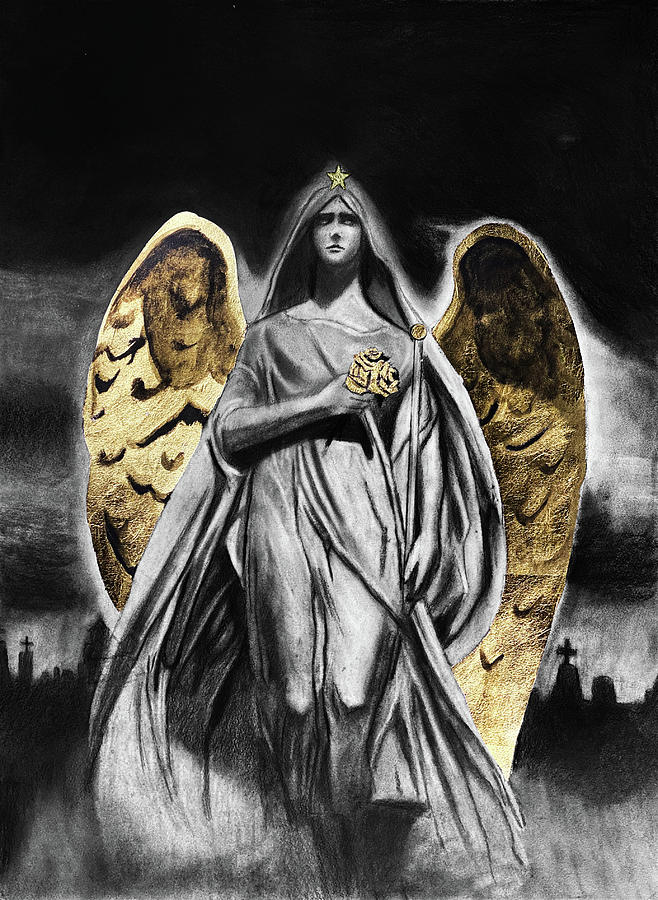 Angel Triumphant Drawing by Nadija Armusik