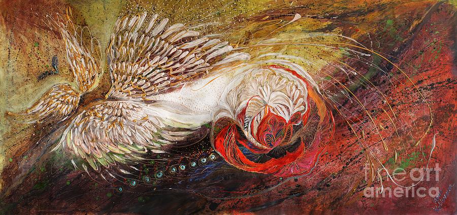 Angel wings #21. The Rose of East Painting by Elena Kotliarker