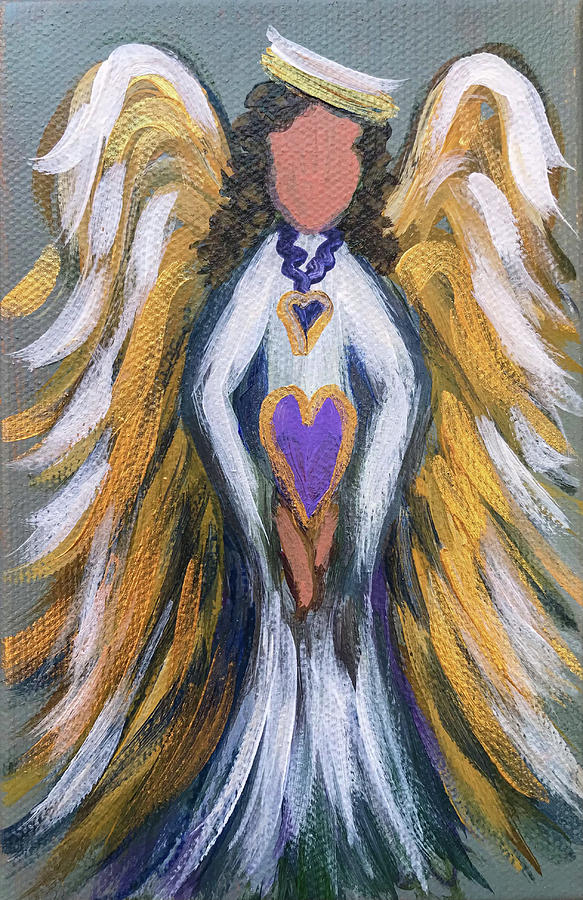 Angel With Heart I Painting by Sherrell Rodgers