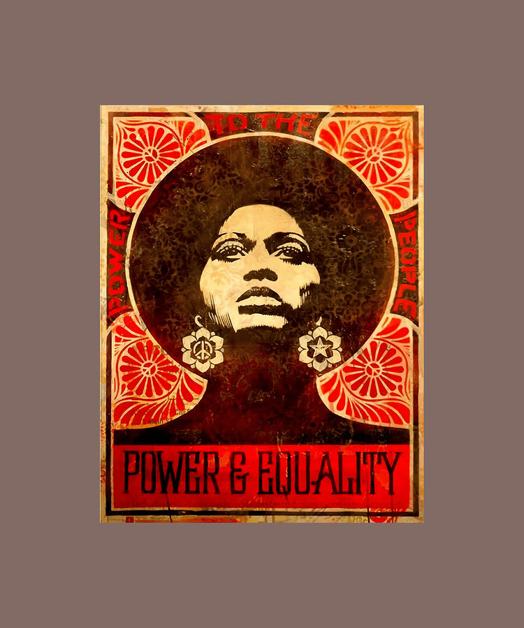 Angela D Power and Equality Cover retro Painting by Roberts Davis - Pixels