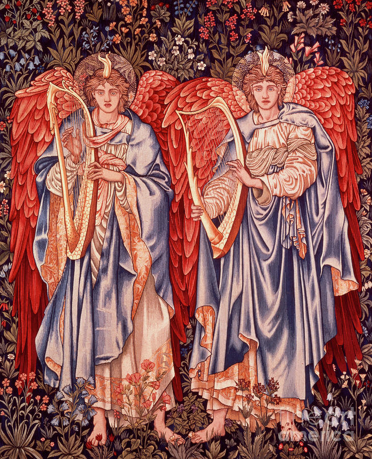 Angeli Laudantes Tapestry - Textile by Edward Burne-Jones