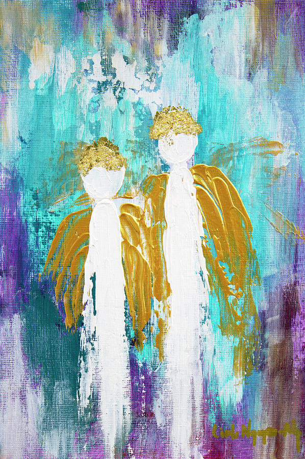 Angelic Friendship Painting by Linh Nguyen-Ng