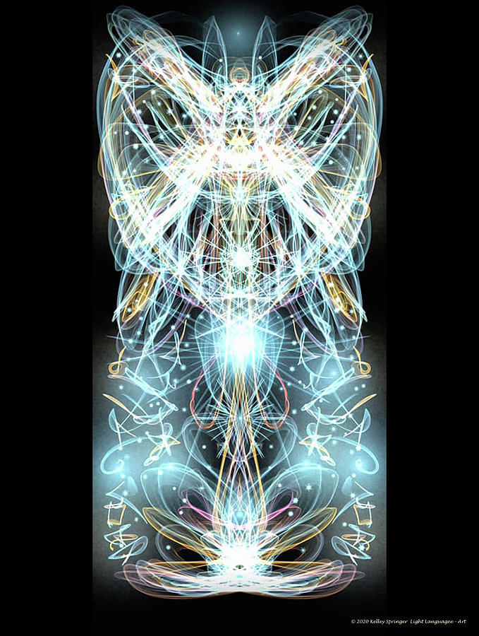 Angelic Lotus Messenger Digital Art by Kelley Springer