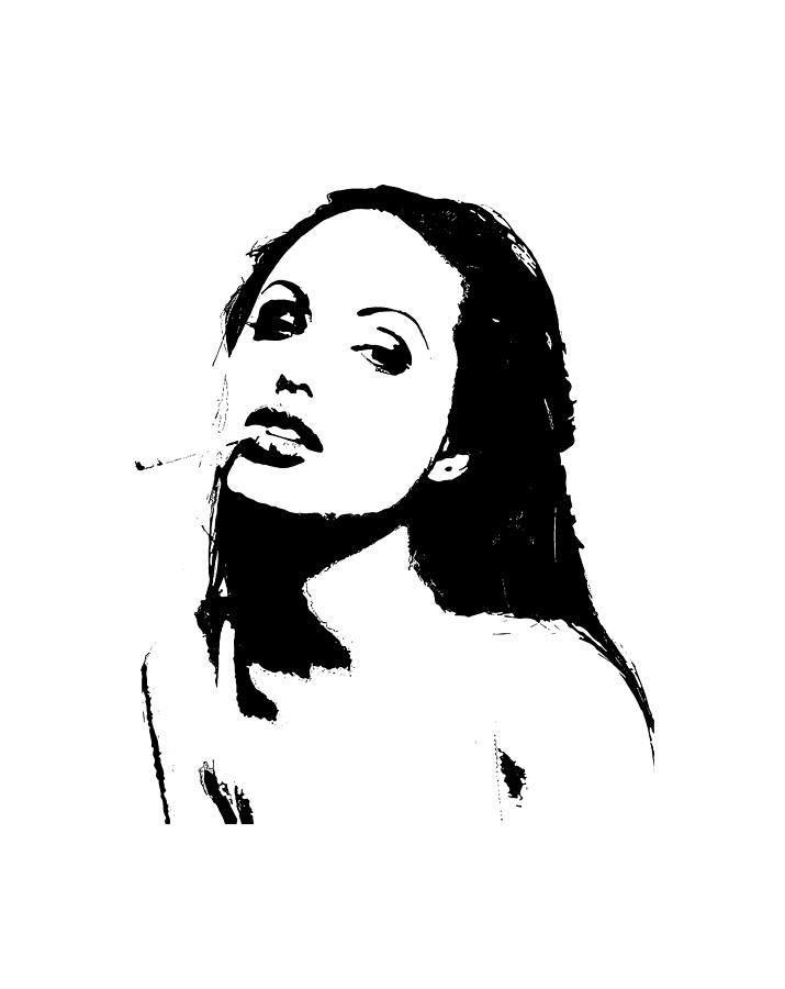 Angelina Jolie minimalist art portrait - digital painting iPhone Wallet  for Sale by Thubakabra