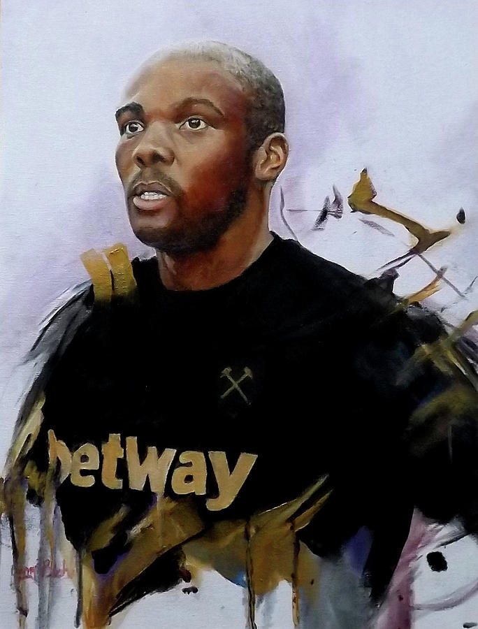 Angelo Ogbonna Painting by Barry BLAKE