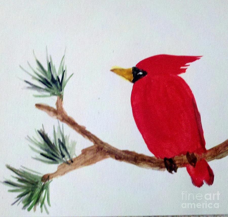 Angels Appear When Cardinals are Near Painting by Margaret Welsh Willowsilk