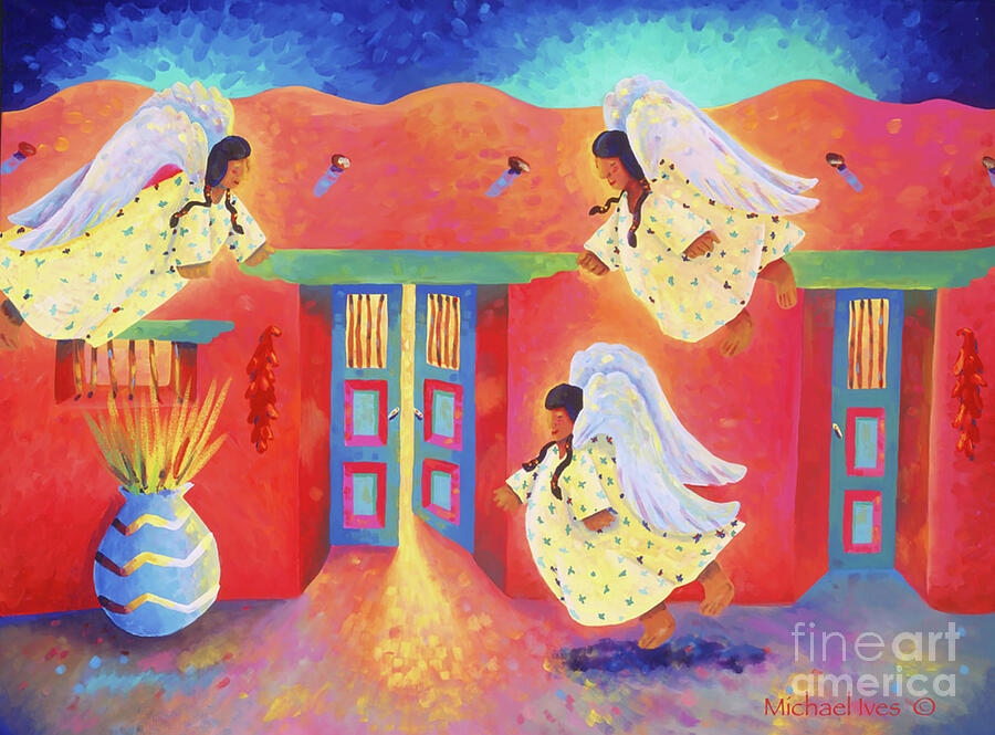 Angels at my Door Painting by Michael Ives Angels at my Door Painting by Michael Ives
