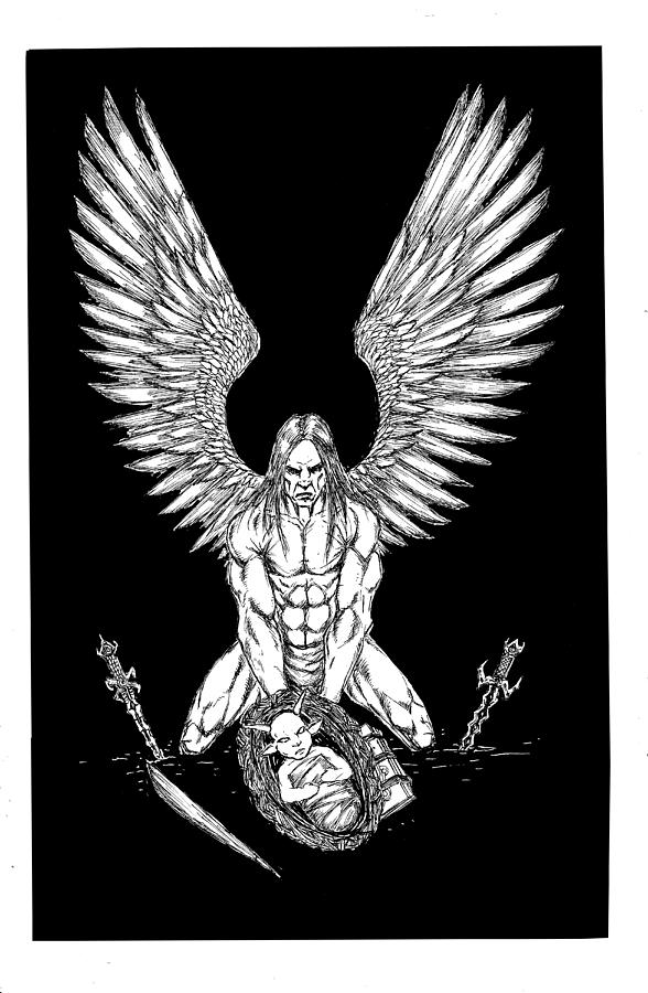 Angels Do Not Have Wings  Drawing by Alaric Barca