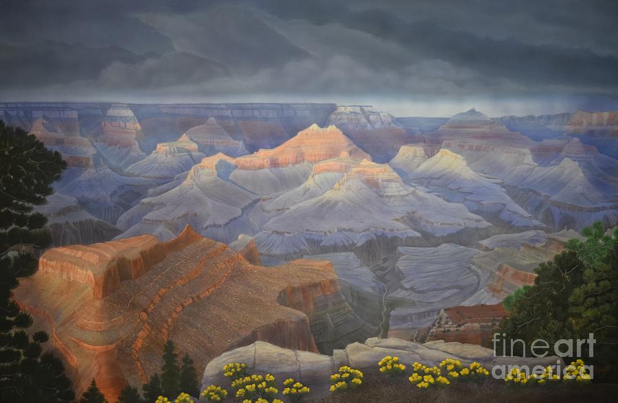 Grand Canyon National Park Painting - Angels Gate Aura by Jerry Bokowski