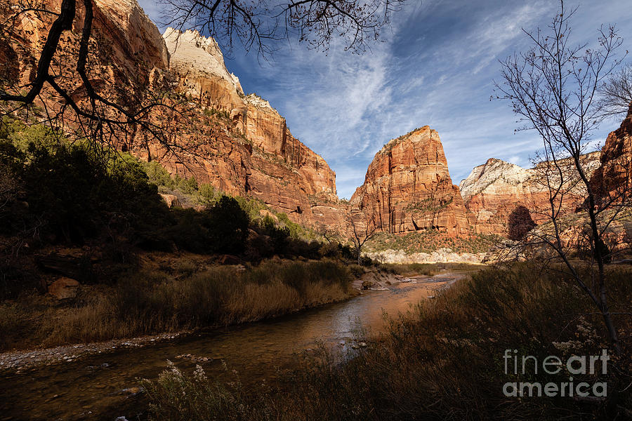 Angels Landing and the Virgin River 2 Photograph by Craig A Walker