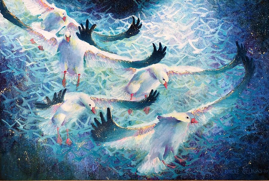 Angels Painting by Nicole Gelinas