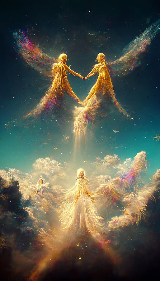 Angels Play In Heaven Digital Art By Wii Twins - Fine Art America