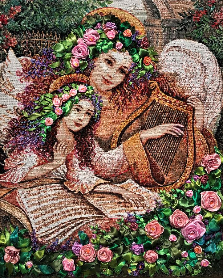 Angels Tapestry - Textile by Tanya Harr