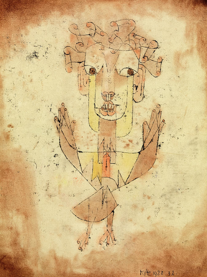 Paul Klee Painting - Angelus Novus, New Angel by Paul Klee