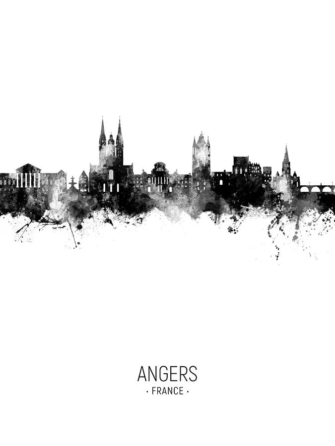 Angers France Skyline #90 Digital Art by Michael Tompsett