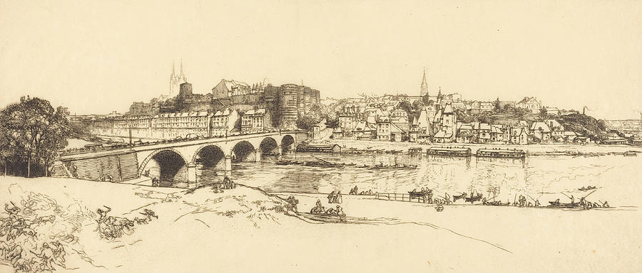 Angers Panoramic View Drawing by Auguste Lepere - Pixels