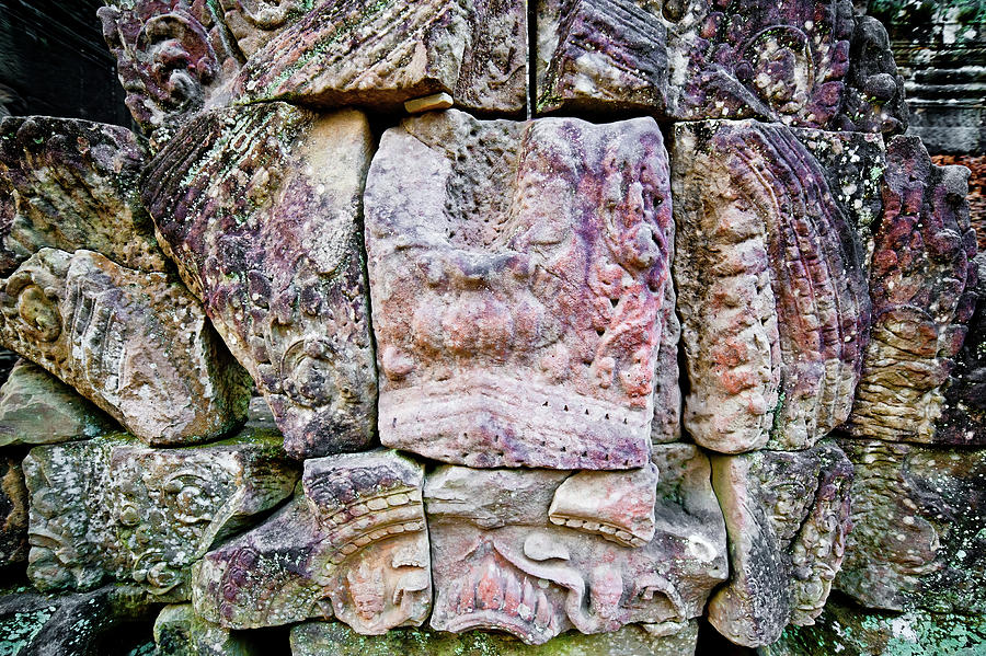 Angkor detail. Cambodia  Photograph by Lie Yim
