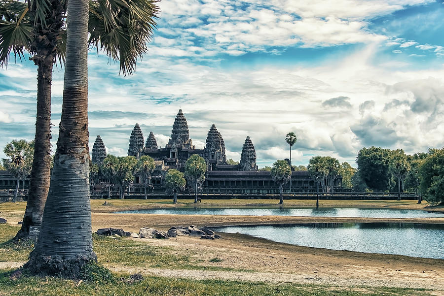Architecture Photograph - Angkor Wat Complex by Manjik Pictures