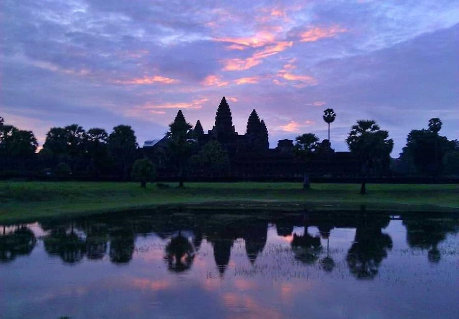 Angkor Wat Sunrise  Photograph by Andrea Whitaker