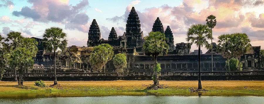 Angkor Wat Sunrise Panorama Photograph by Rebecca Herranen
