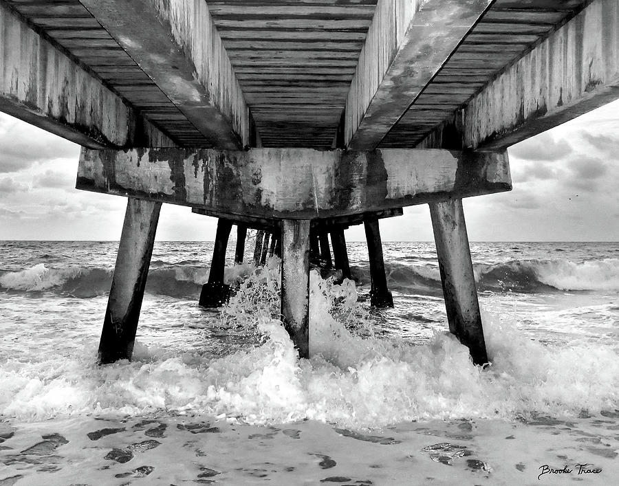 Anglins Fishing Pier BW Photograph by Brooke Trace - Fine Art America