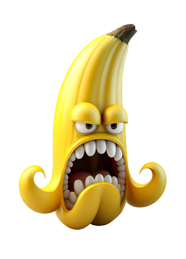 Angry Banana Digital Art by Vincent Carter - Fine Art America