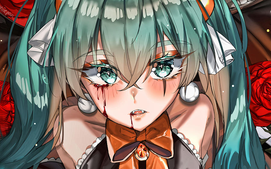 Angry Hatsune Miku 4k artwork Vocaloid Characters abstract art Hatsune ...