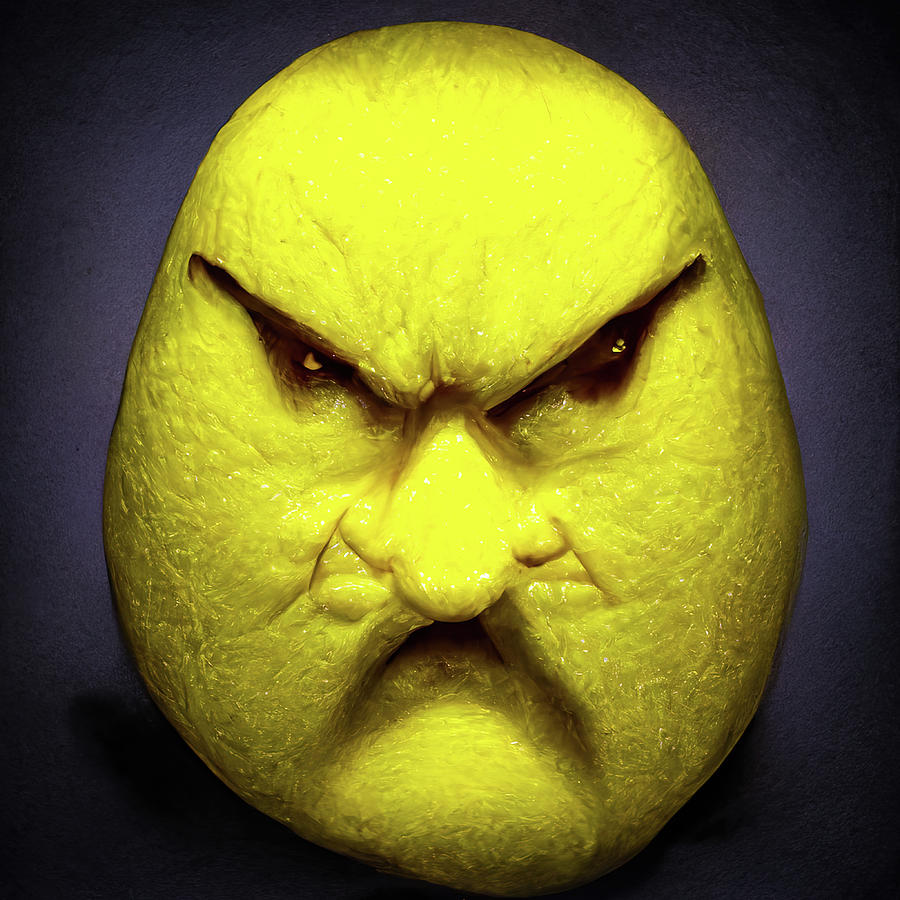 Angry Lemon 01 Digital Art by Matthias Hauser