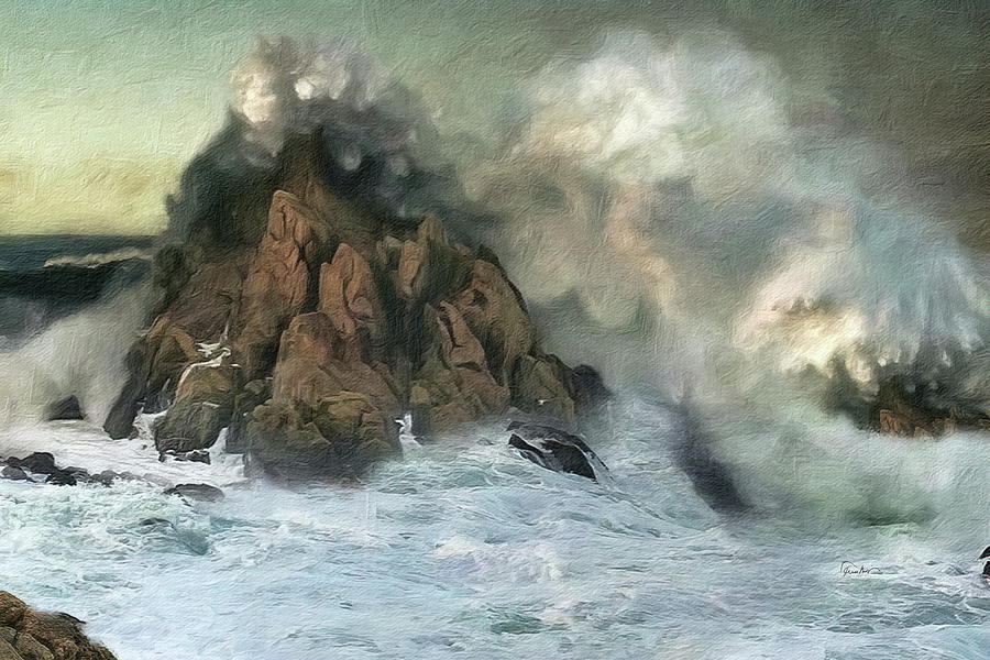 Angry Ocean - Seascape Digital Art by Russ Harris