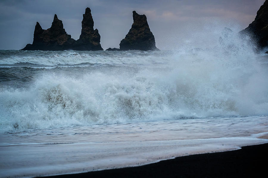 Angry Sea at Reynisdrangar Iceland Photograph by Catherine Reading