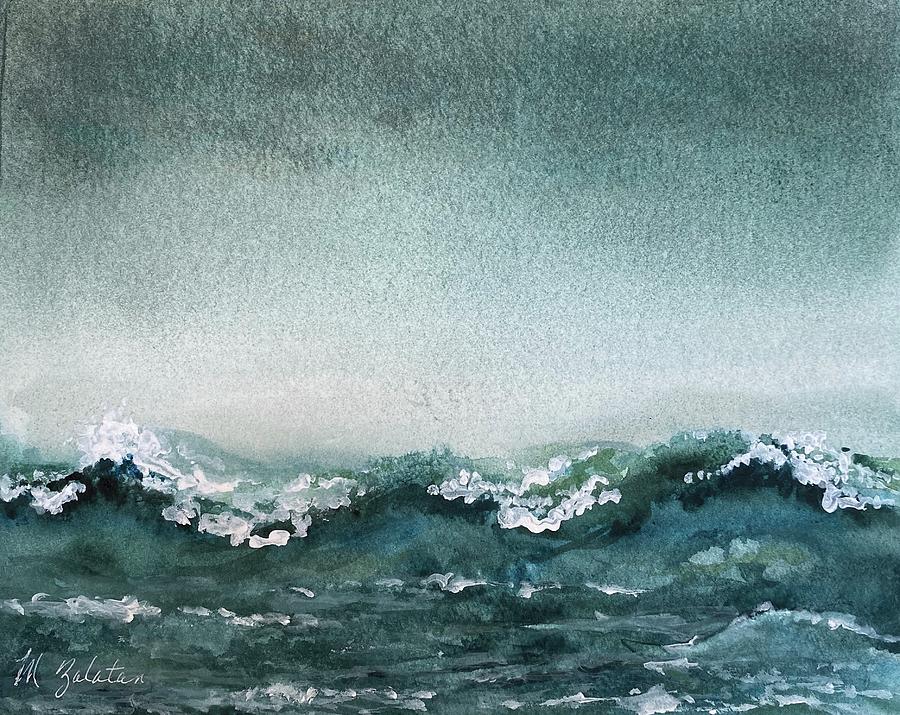 Angry Sea Painting by Marilyn Zalatan