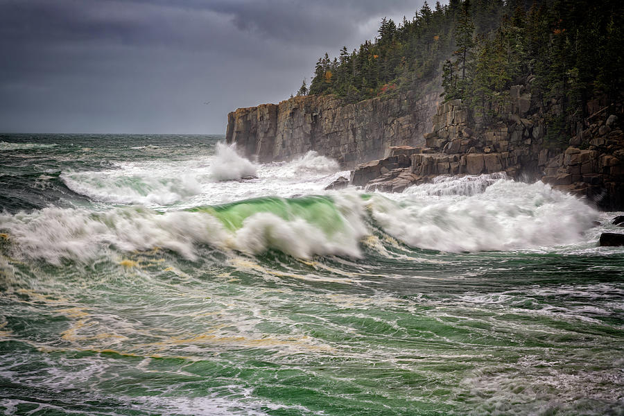 Fall Photograph - Angry Seas at Acadia by Rick Berk