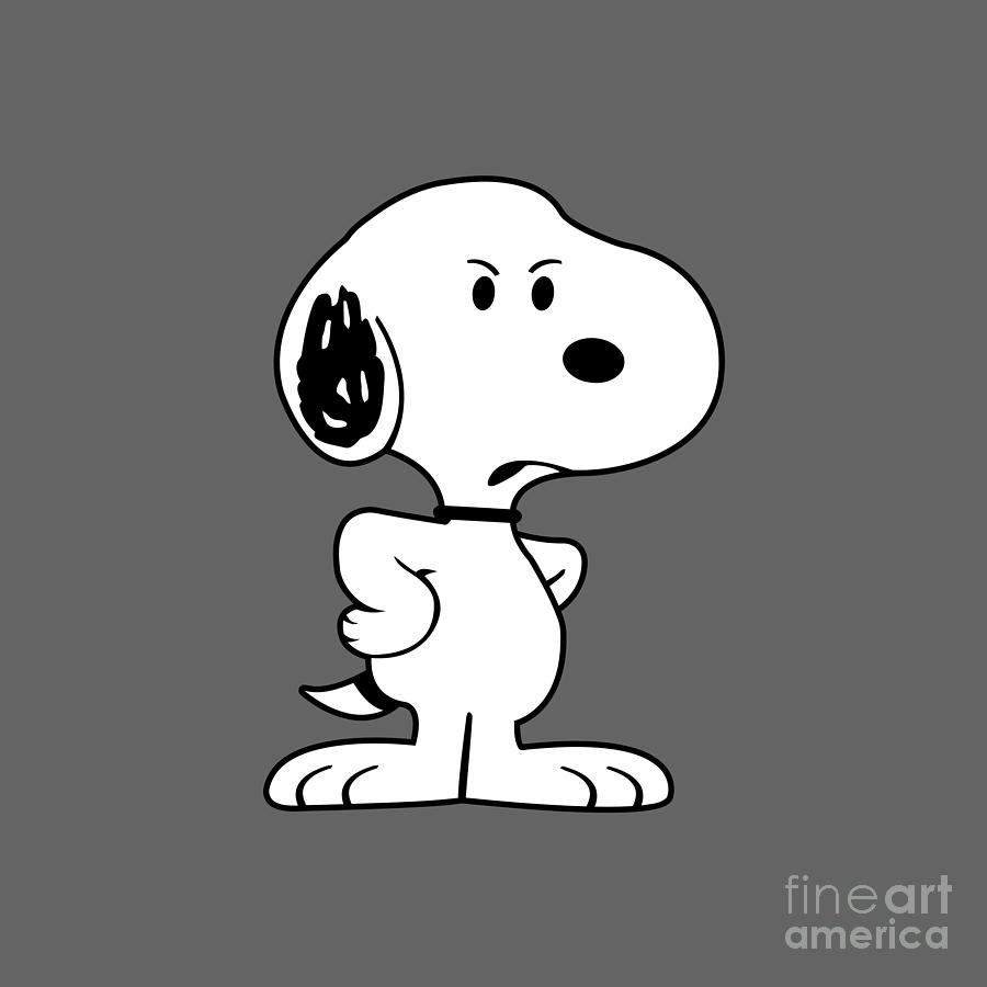 Angry Snoopy Drawing by Kimberly A Gibbs | Pixels