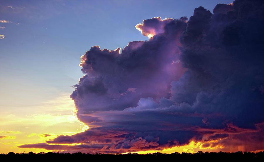 Angry Storm Clouds at Sunset Photograph by Edward Shotwell
