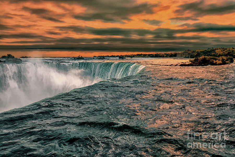 Angry Sunset Over Niagara Falls Photograph