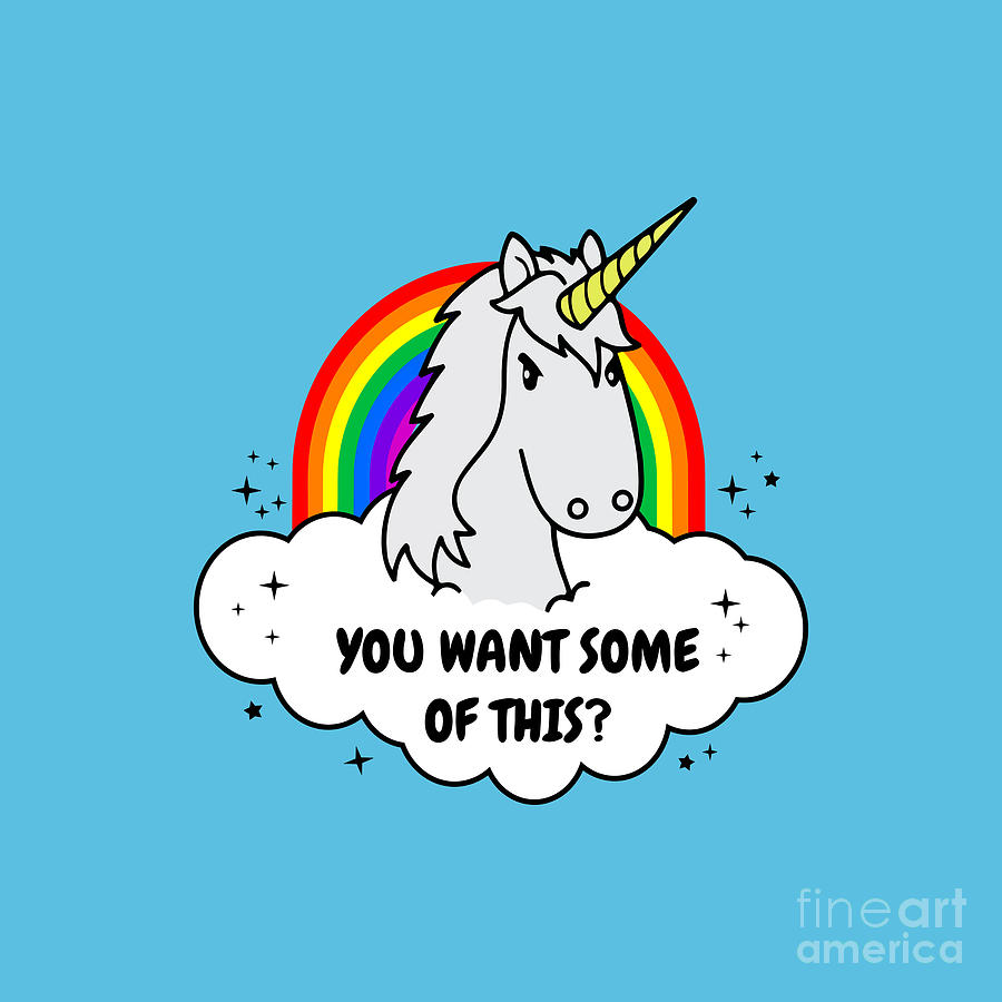 Angry Unicorn Want Some Of This Digital Art by Trevor P Nickson - Fine ...