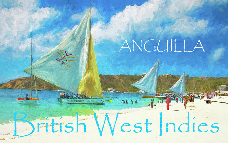 Anguilla in British West Indies Travel Poster  Photograph by Ola Allen
