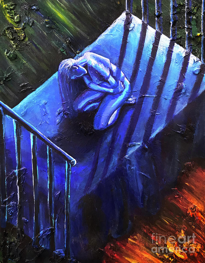 Anguish Painting by Amy E Fraser