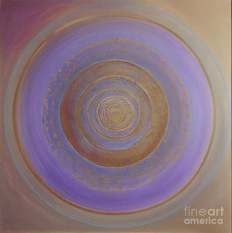 Abstract Circle Painting - Anima Rising by Mindy Sommers