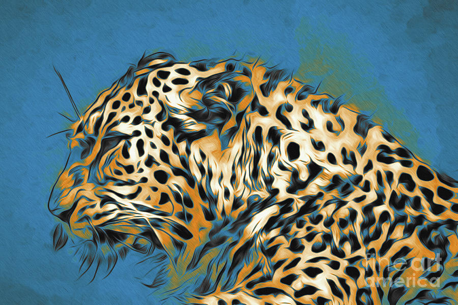 Animal Abstract 1a - Amur Leopard Digital Art by Philip Preston