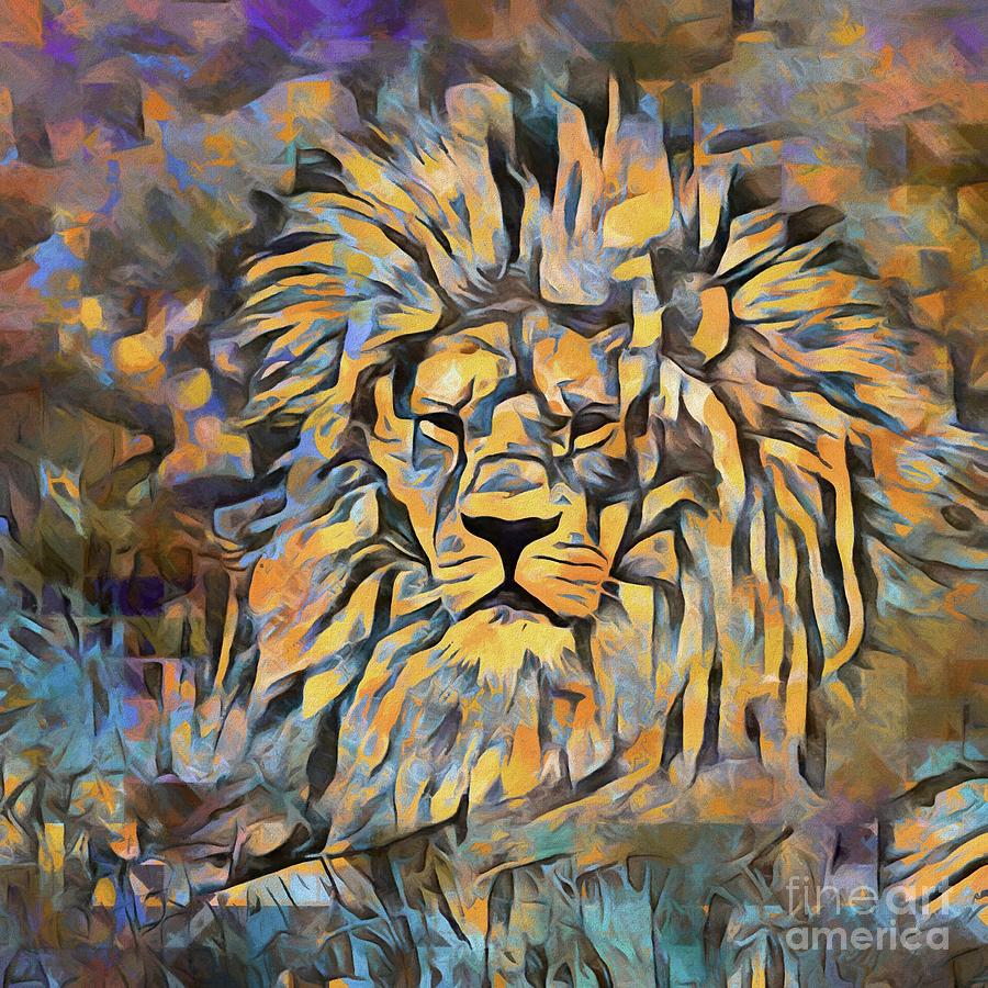 Animal Abstract Male Lion FV4 Photograph by Philip Preston