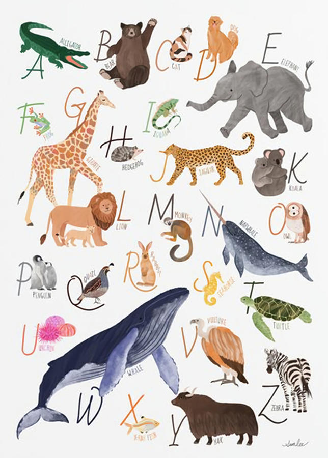 Animal Alphabet Poster aesthetic Painting by Clark Cameron | Fine Art ...