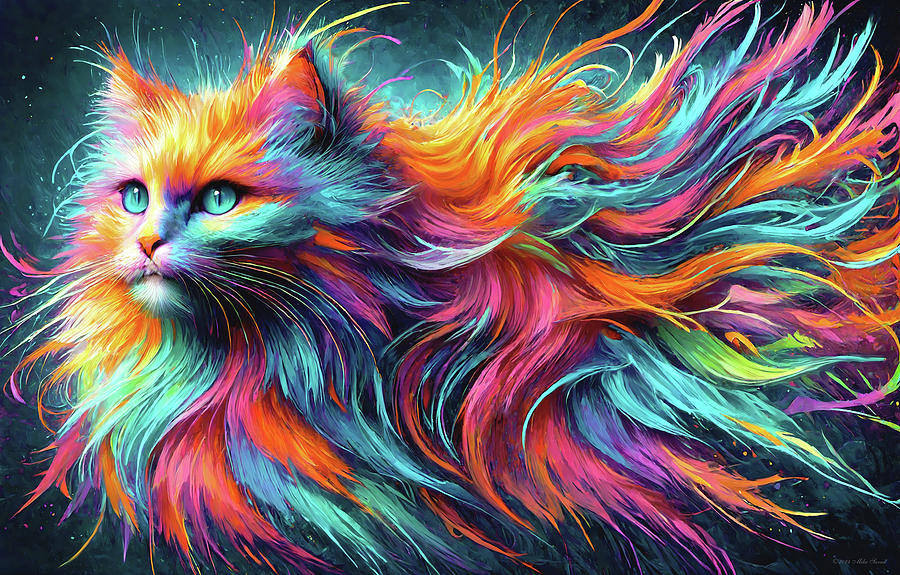 Animal - Cat - Cosmic Kitty Photograph by Mike Savad