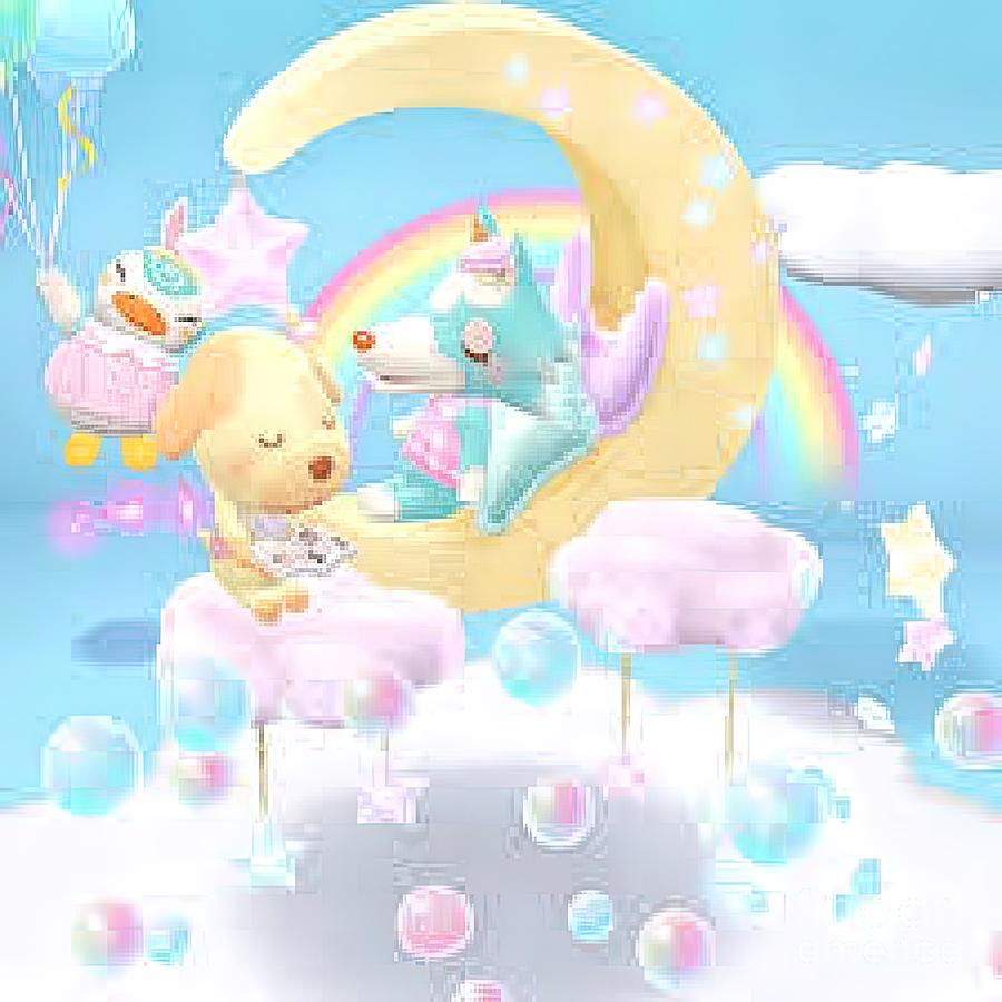 Animal Crossings Rainbow Aesthetic Painting by Ken Oscar Fine Art America