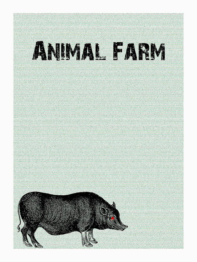 Book Digital Art - Animal Farm Lit Print II by Ink Well