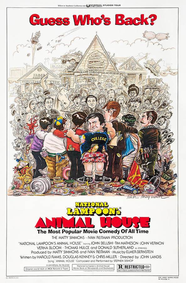 John Belushi Mixed Media - Animal House, 1978 by Movie World Posters