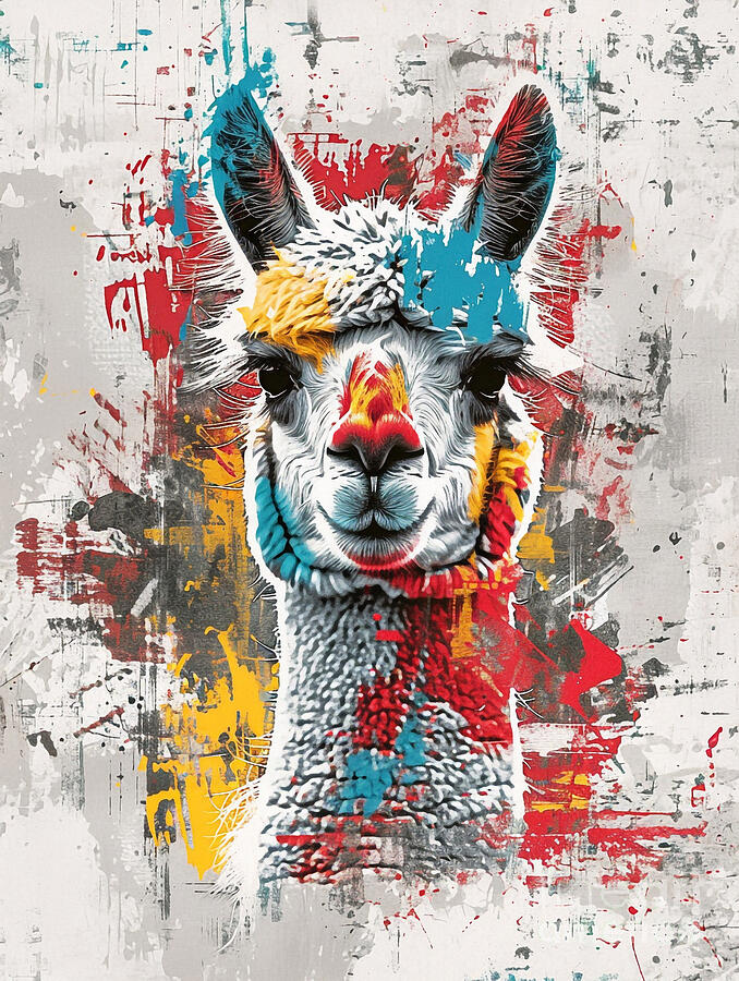 Animal Image Of Alpaca Farm Animals Drawing