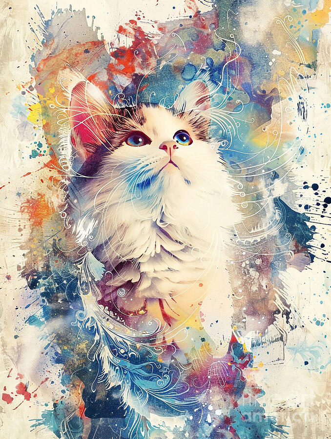 Animal Image Of Maine Coon Cat Drawing