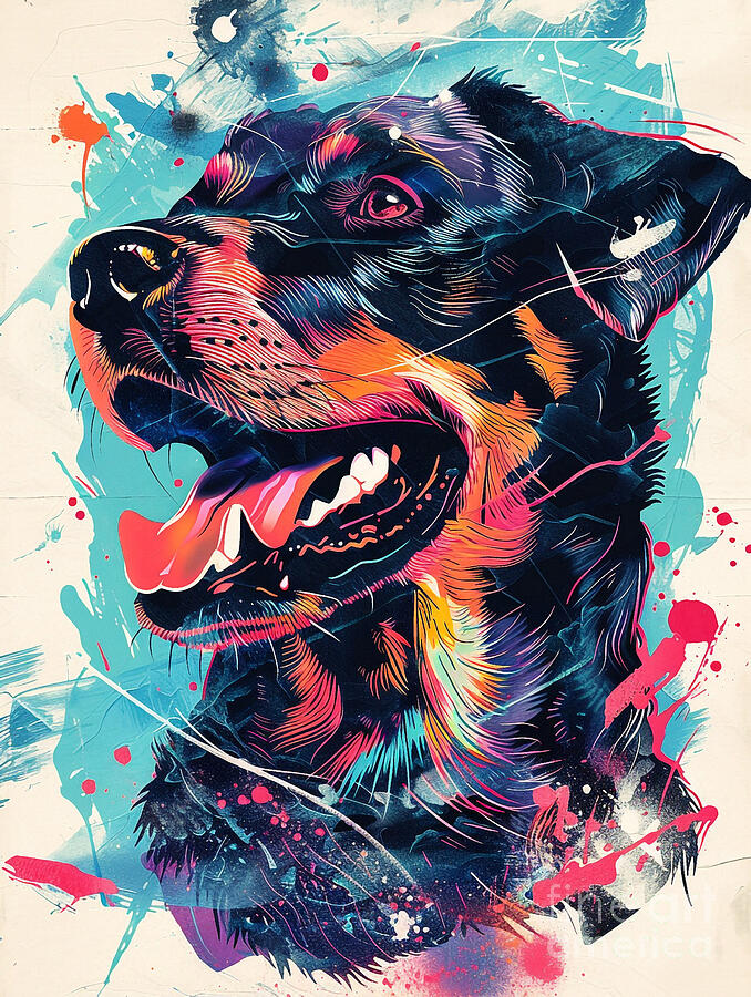 Animal Image Of Rottweiler Dog Drawing