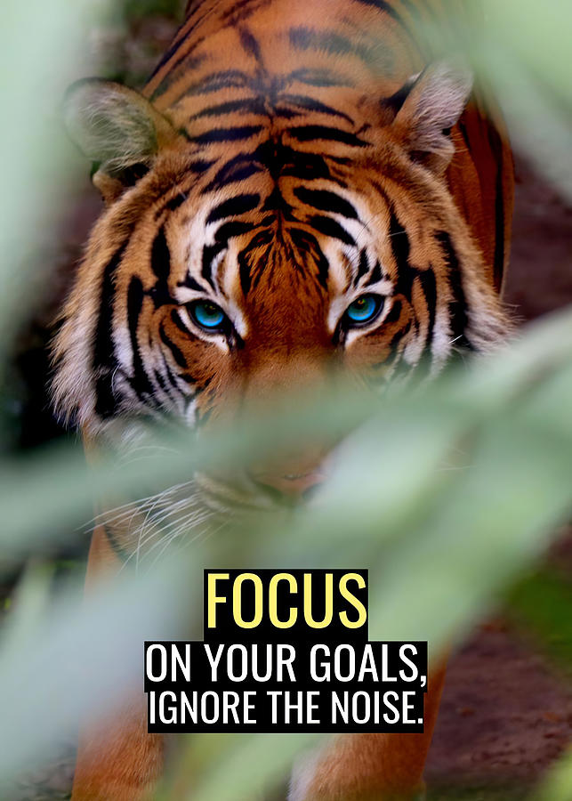 Animal Motivation Focus On Your Goals Digital Art by Towery Hill - Fine ...